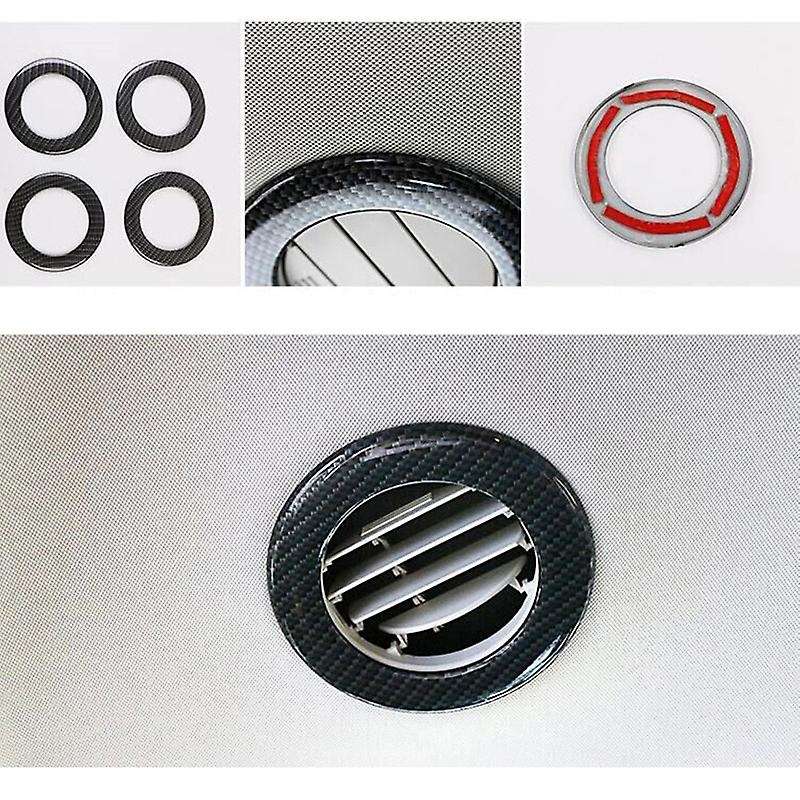 Carbon Fiber for Everest Endeavor 2015+ Car Rear Upper Air Outlet Vent Decor Ring Trim Sticker Acces