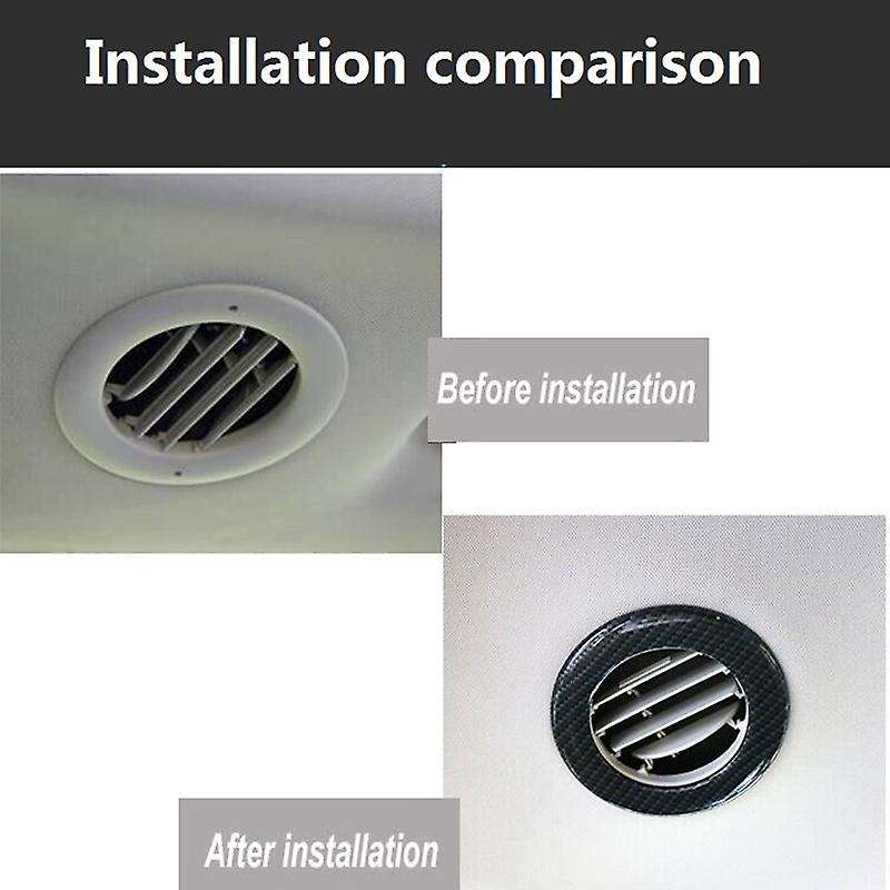 Carbon Fiber for Everest Endeavor 2015+ Car Rear Upper Air Outlet Vent Decor Ring Trim Sticker Acces