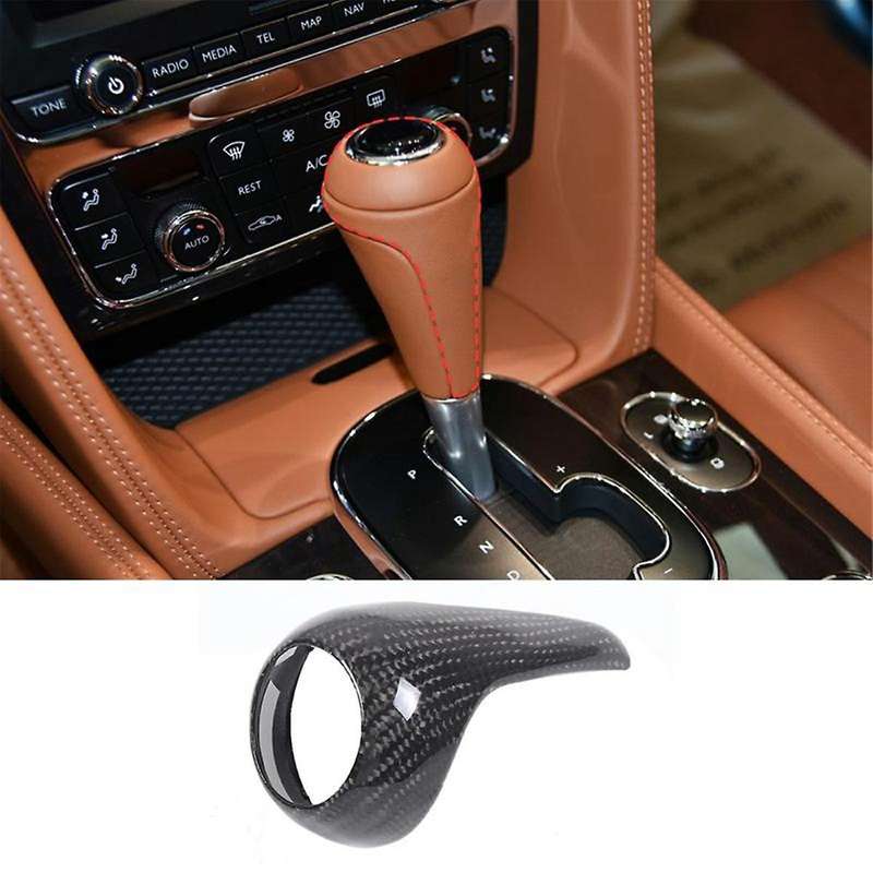 Carbon Fiber for Flying Spur 2013-2017 Gear Shift Head Cover Trim Interior Accessories