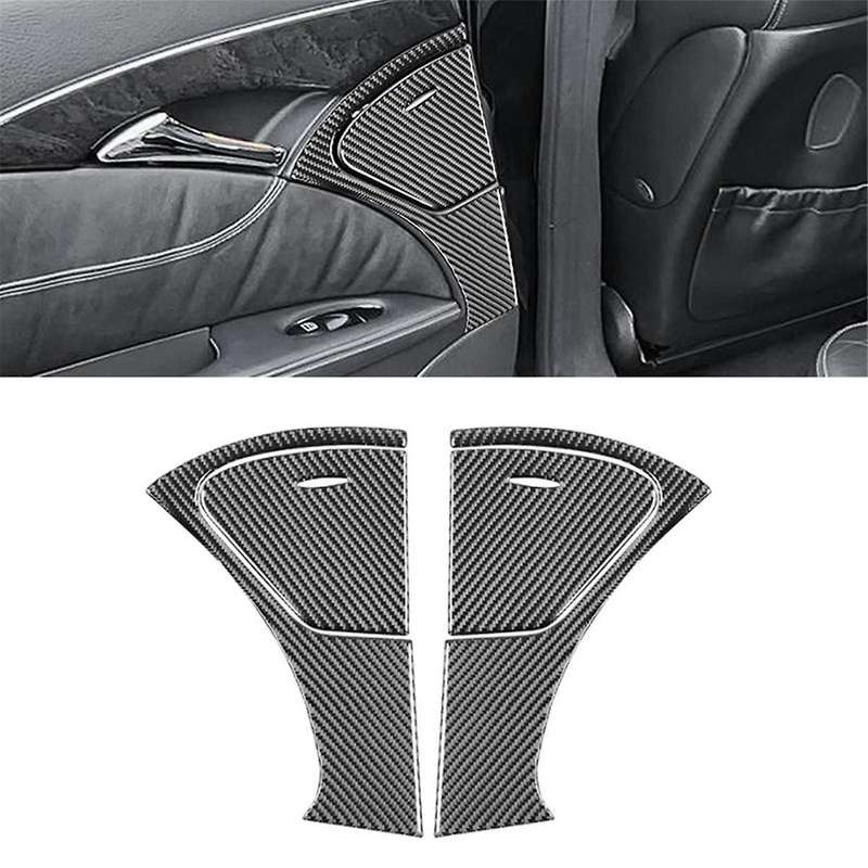 Carbon Fiber for E-Class W211 2003-2009 Rear Door Panel Cover Trim Decoration Interior Accessories