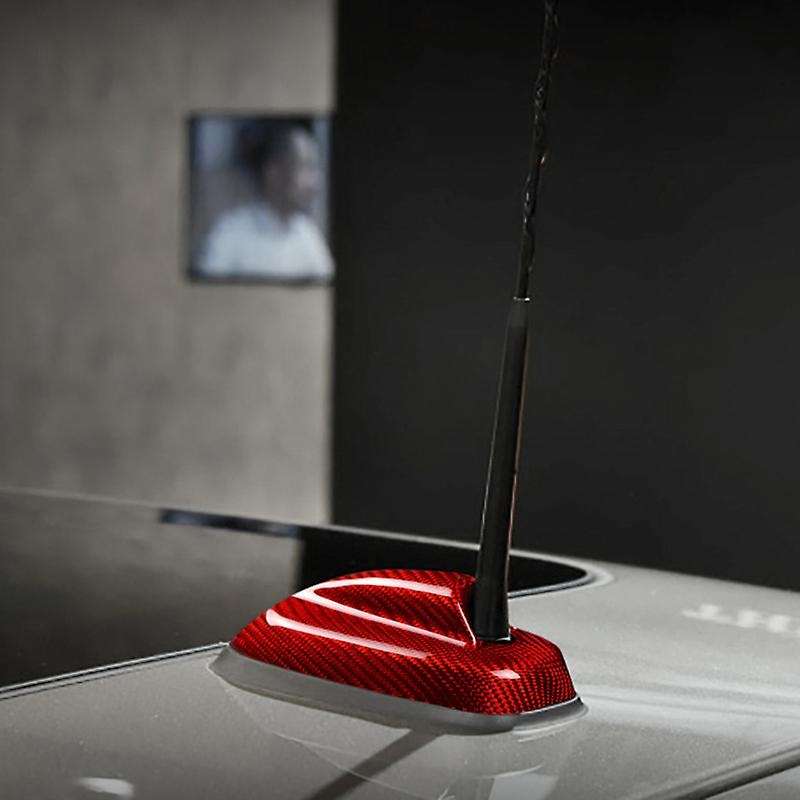 Carbon Fiber for F55 F56 Car Roof Fin Decorative Aerial Antenna Base Cover Sticker Trim Accessories