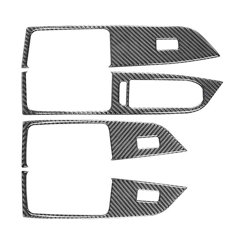 Carbon Fiber for Golf 8 MK8 2021 Car Accessories Window Lift Switch Button Sticker Cover Trim