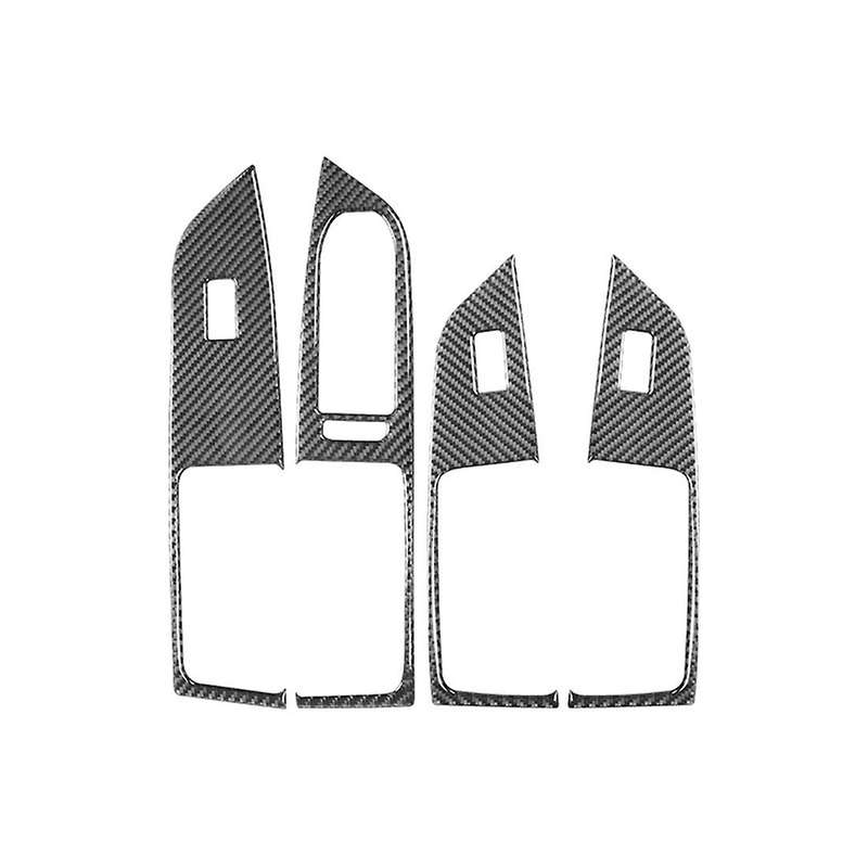 Carbon Fiber for Golf 8 MK8 2021 Car Accessories Window Lift Switch Button Sticker Cover Trim
