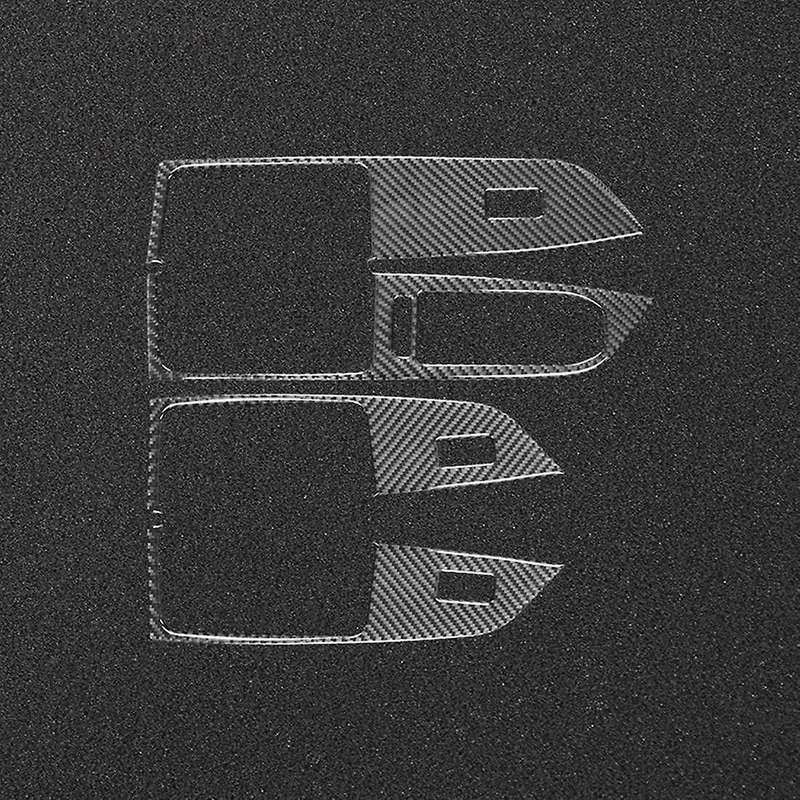 Carbon Fiber for Golf 8 MK8 2021 Car Accessories Window Lift Switch Button Sticker Cover Trim