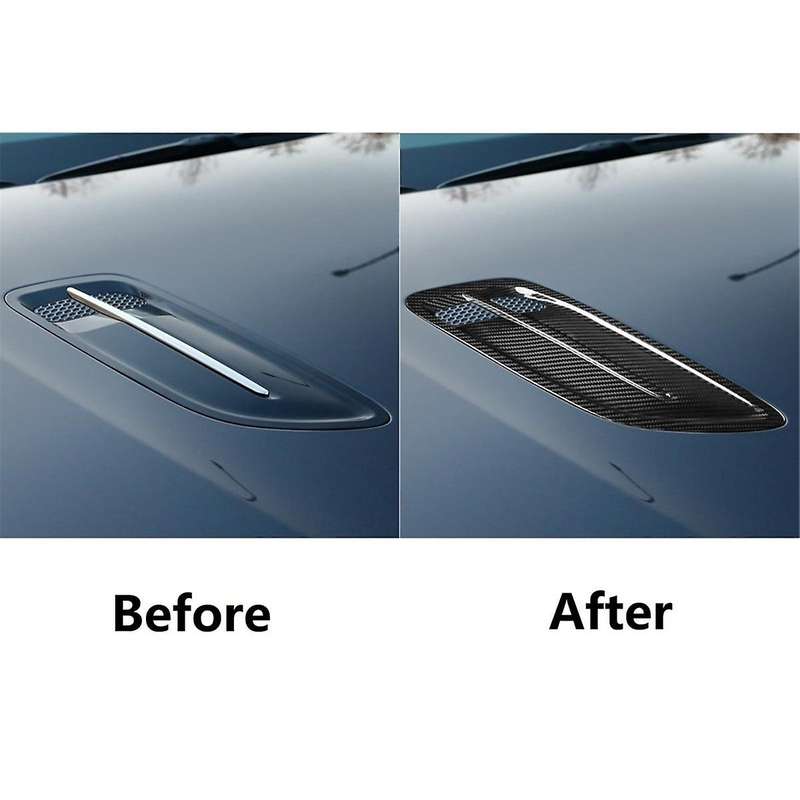 Carbon Fiber for GT 2018-2024 Engine Air Flow Intake Hood Scoop Turbo Bonnet Vent Cover Trim Access