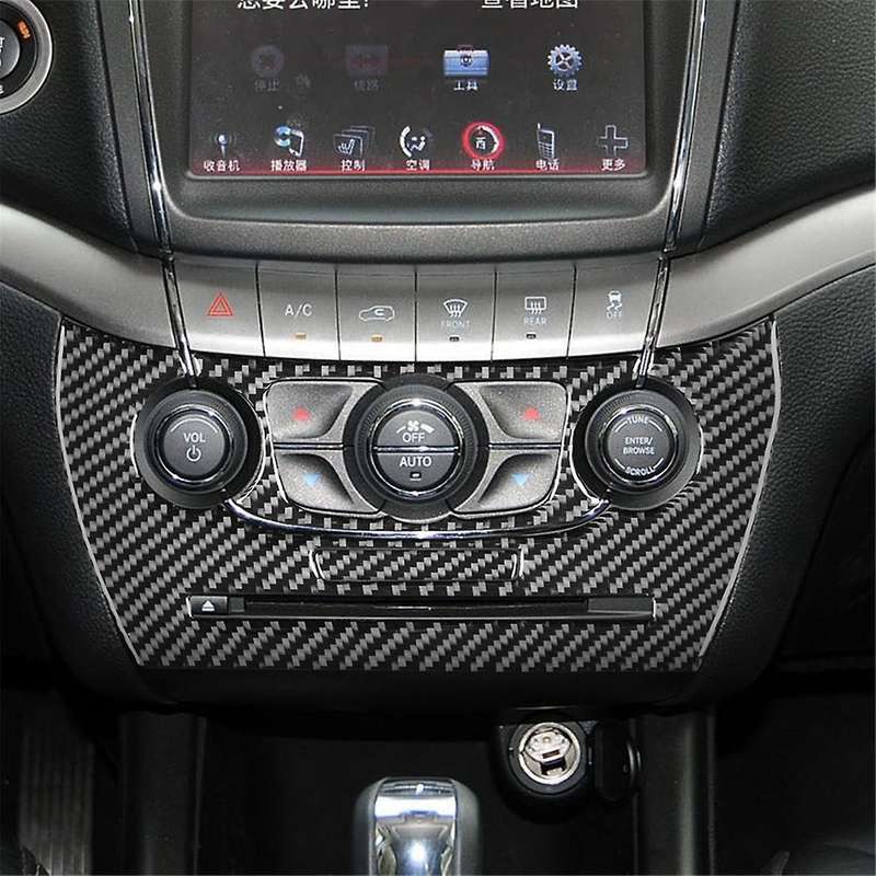 Carbon Fiber for Journey 2011-2017 Center Air Condition Control Adjustment Trim Frame Panel Cover Ac