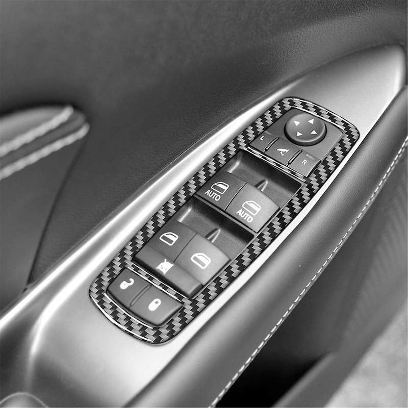 Carbon Fiber for Journey 2011-2017 Window Lift Control Panel Cover Sticker Trim Interior Accessorie