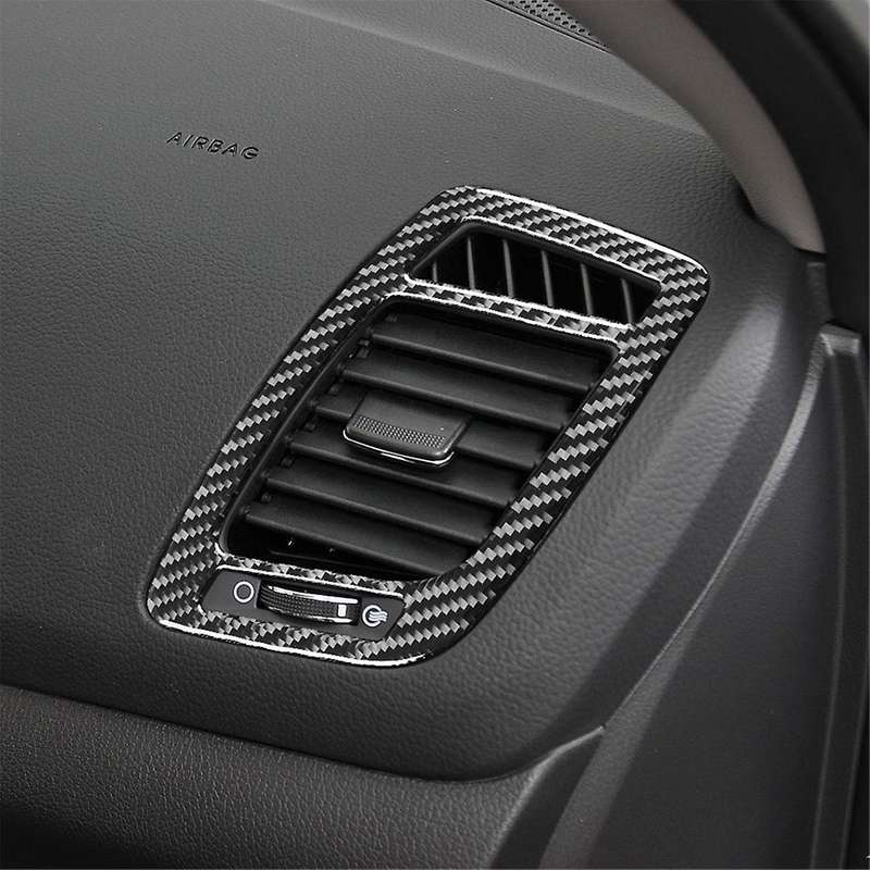 Carbon Fiber for K5 2011-2015 LHD Dashboard Side Air Outlet Vent Frame Cover Trim Interior Accessori
