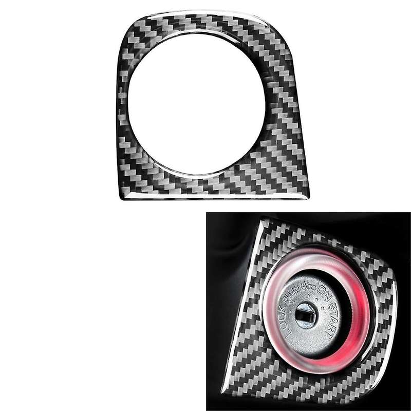 Carbon Fiber for Legacy 2010-2014 Engine Ignition Keyhole Panel Cover Trim Decal Interior Accessorie