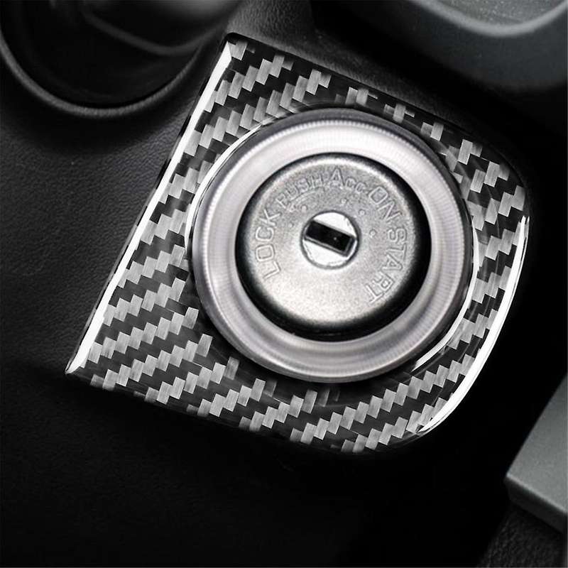Carbon Fiber for Legacy 2010-2014 Engine Ignition Keyhole Panel Cover Trim Decal Interior Accessorie