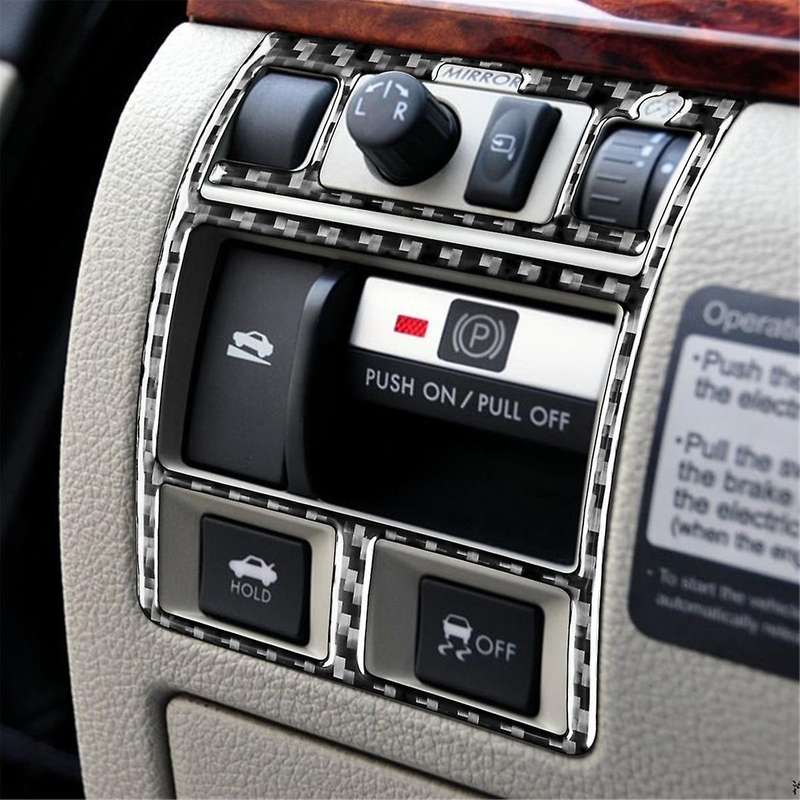 Carbon Fiber for Legacy 2010-2014 Headlight Adjustment Panel Cover Trim Decal Interior Accessories