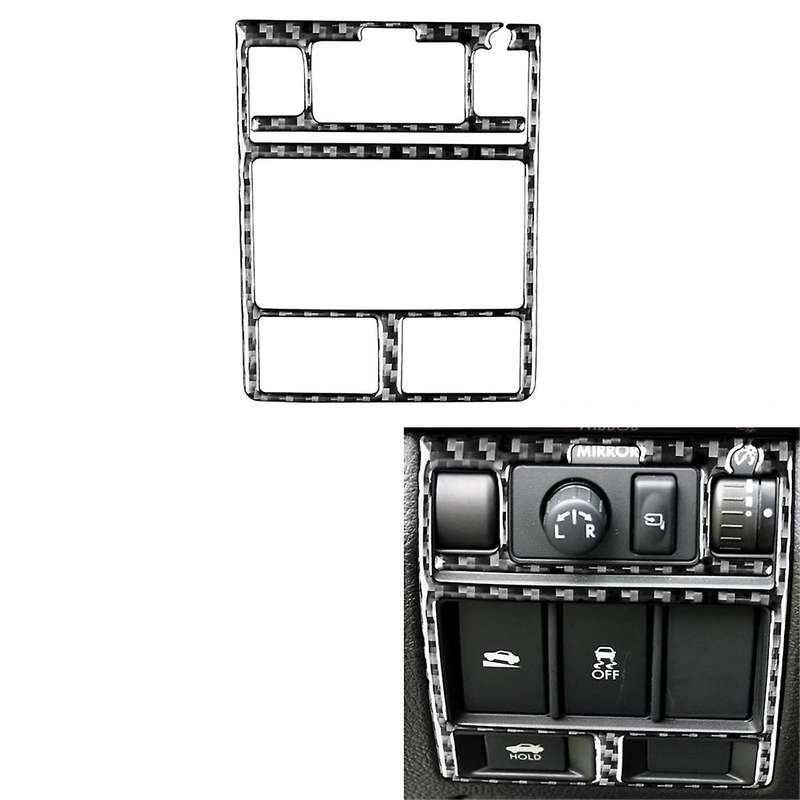 Carbon Fiber for Legacy 2010-2014 Headlight Adjustment Panel Cover Trim Decal Interior Accessories