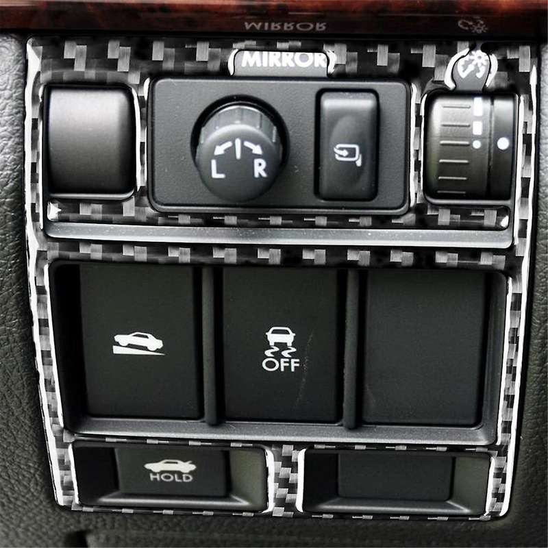Carbon Fiber for Legacy 2010-2014 Headlight Adjustment Panel Cover Trim Decal Interior Accessories
