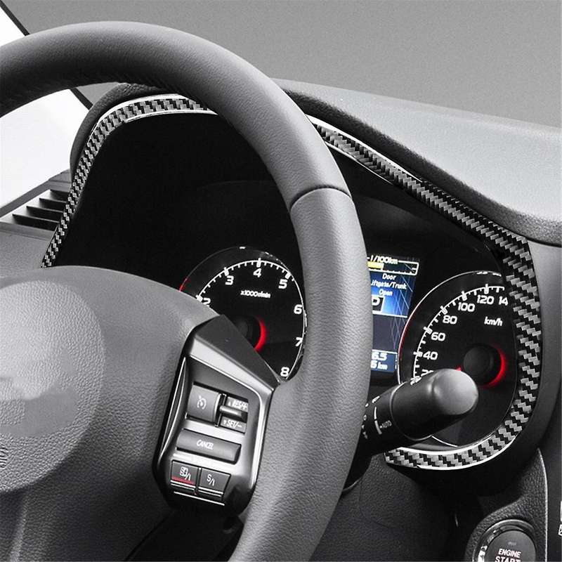 Carbon Fiber for Legacy 2010-2014 Dash Speedometer Frame Cover Trim Decal Interior Accessories