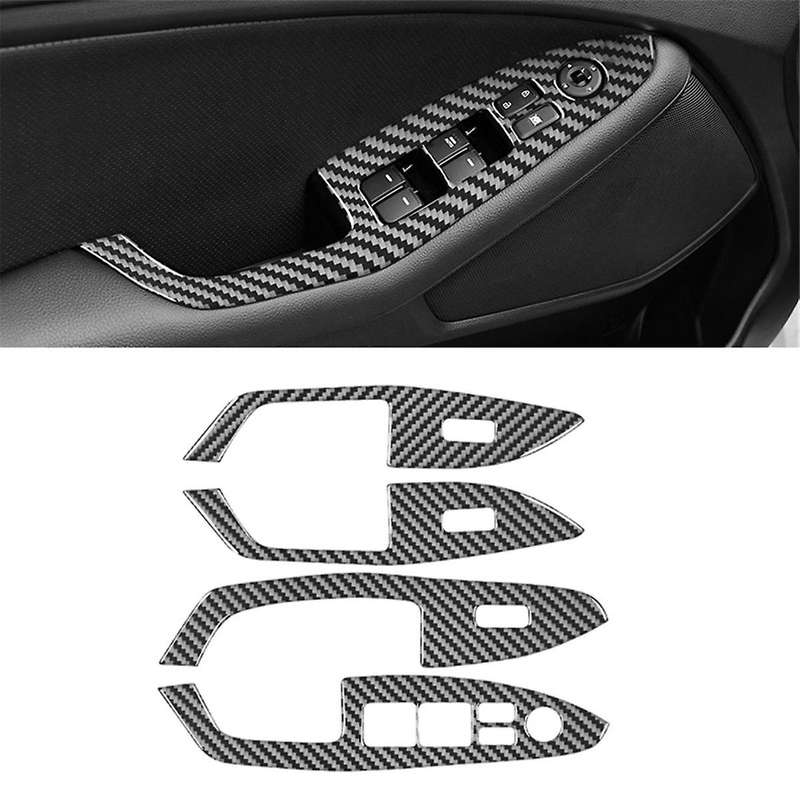Carbon Fiber for K5 2011-2015 LHD Window Lift Switch Panel Cover Trim Interior Accessories,A