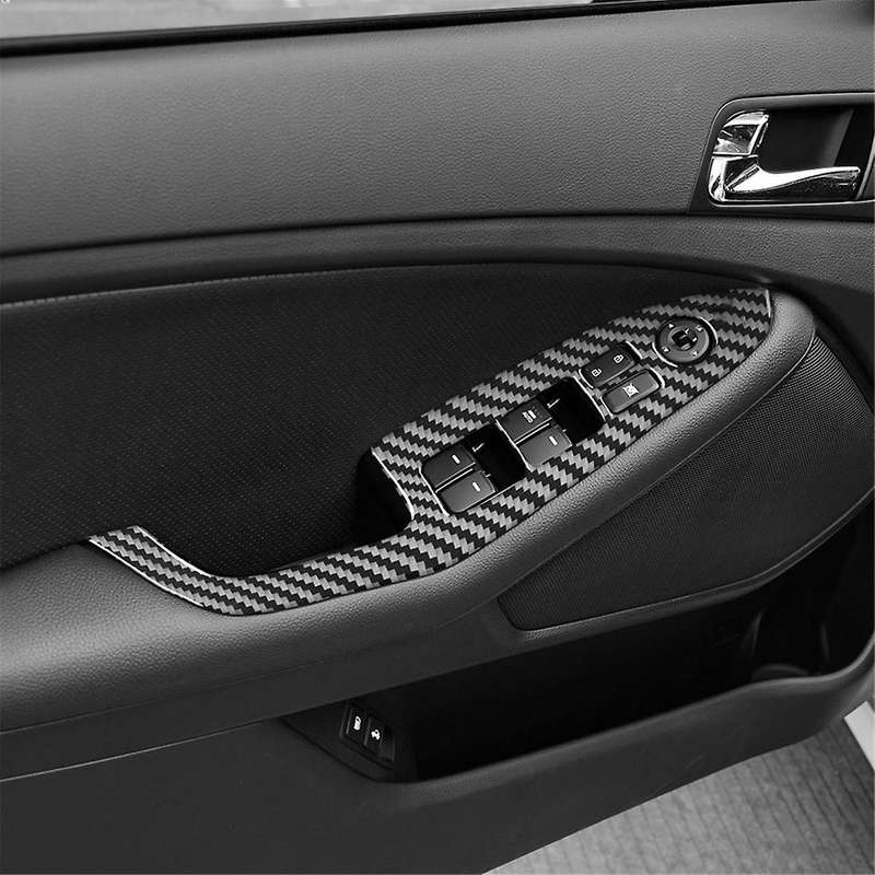 Carbon Fiber for K5 2011-2015 LHD Window Lift Switch Panel Cover Trim Interior Accessories,A