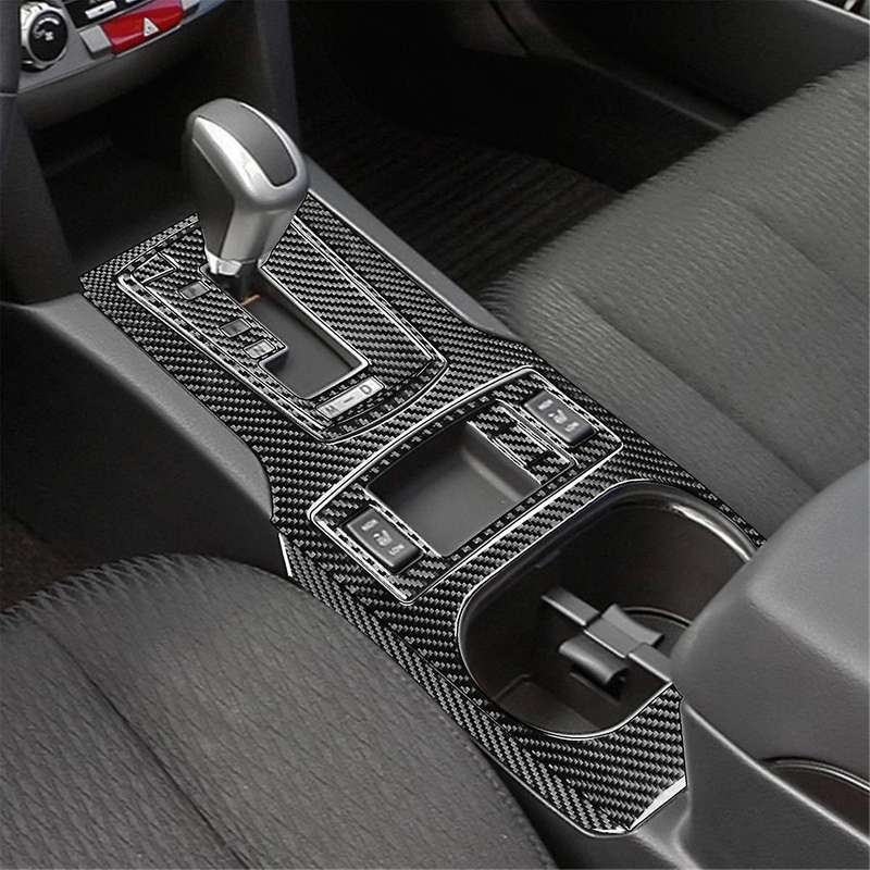 Carbon Fiber for Legacy 2010-2014 LHD Center Console Gear Shift Panel Cover Kit Trim Interior Access