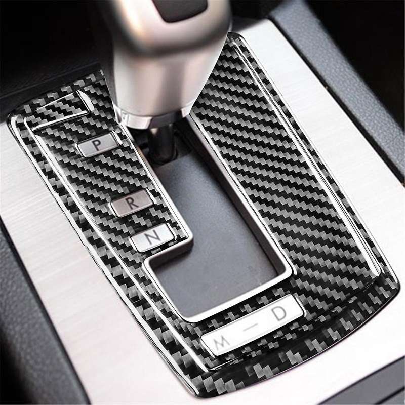 Carbon Fiber for Legacy 2010-2014 Center Console Gear Shift Panel Cover Trim Decal Accessories LHD