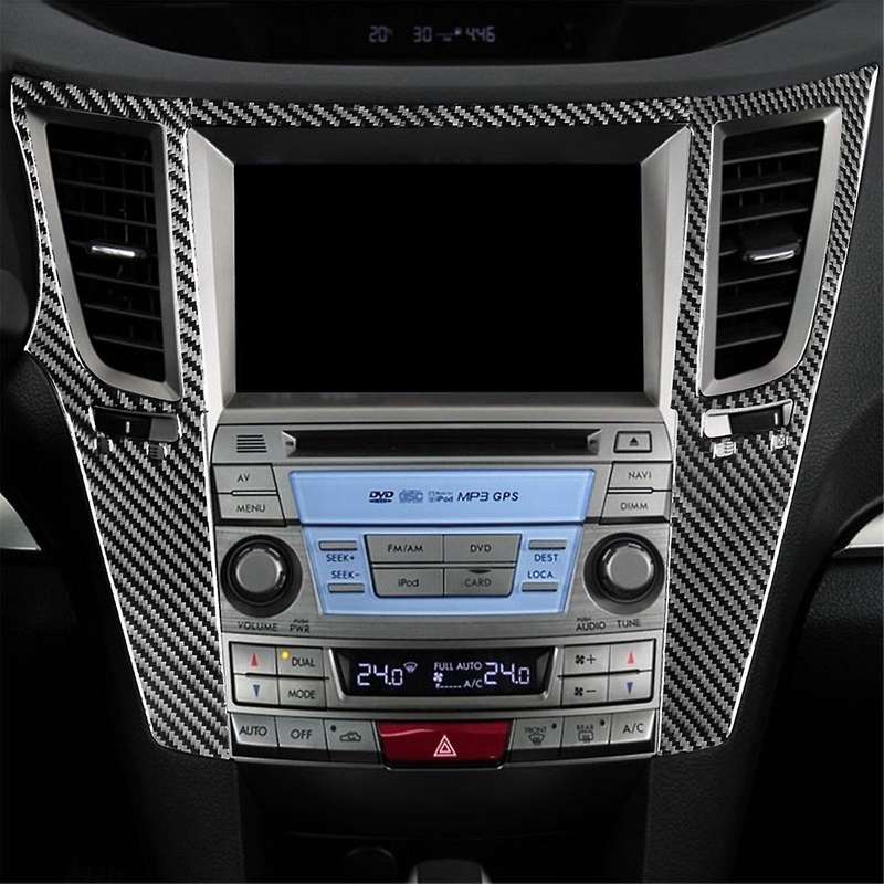 Carbon Fiber for Legacy 2010-2014 Center Console Air Vent Cover Trim Kit Decal Interior Accessories