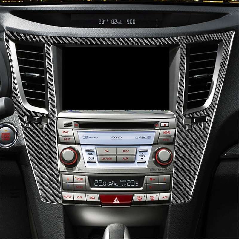 Carbon Fiber for Legacy 2010-2014 Center Console Air Vent Cover Trim Kit Decal Interior Accessories