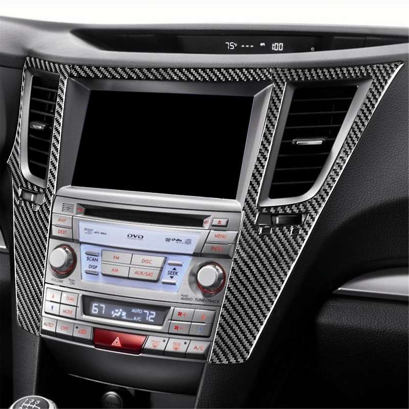 Carbon Fiber for Legacy 2010-2014 Center Console Air Vent Cover Trim Kit Decal Interior Accessories