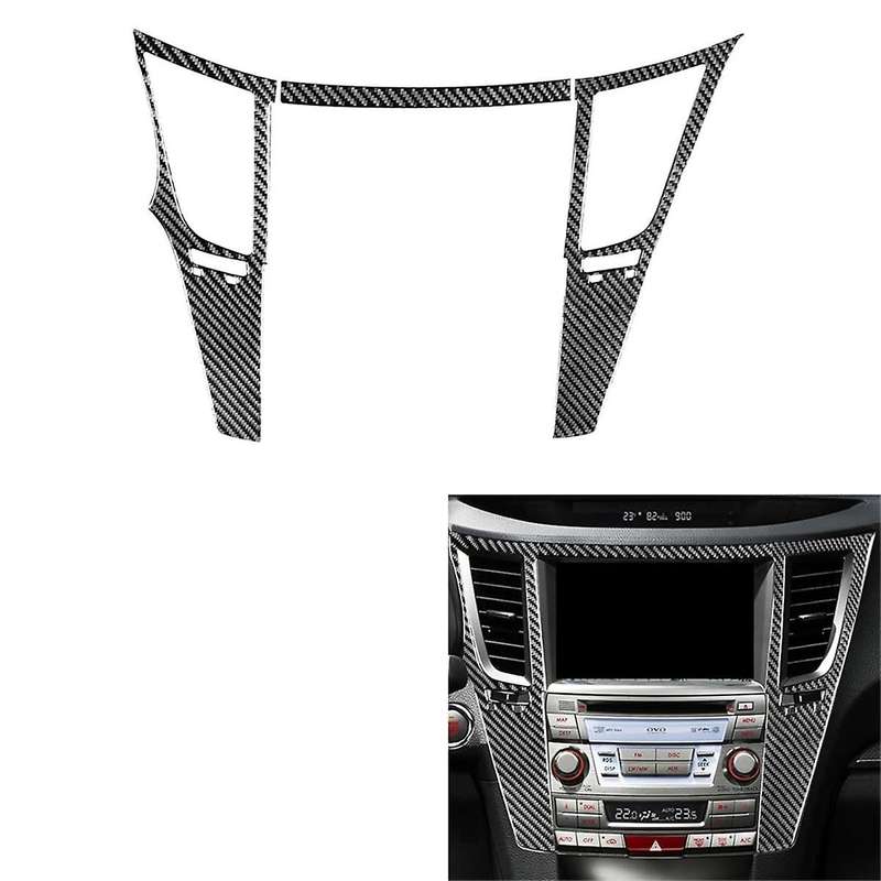 Carbon Fiber for Legacy 2010-2014 Center Console Air Vent Cover Trim Kit Decal Interior Accessories
