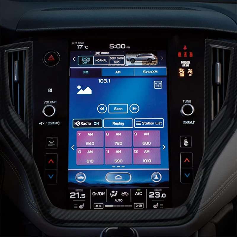 Carbon Fiber for Legacy 2021-2023 Center Console Navigation+Side AC Vent+Cup Holder+Steering Wheel