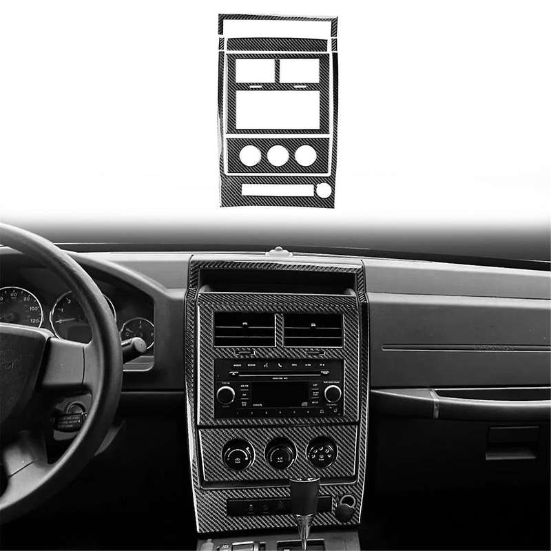 Carbon Fiber for Liberty 2008-2012 Car Center Console Panel Kit Trim Cover Decoration Sticker Interi
