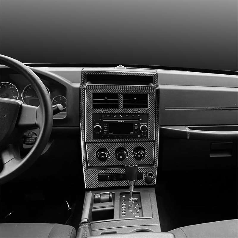 Carbon Fiber for Liberty 2008-2012 Car Center Console Panel Kit Trim Cover Decoration Sticker Interi