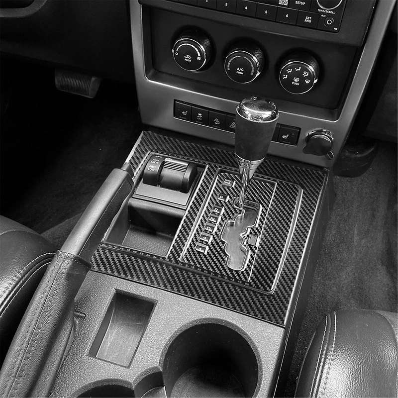 Carbon Fiber for Liberty 2008-2012 Gear Shift Panel Kit Decoration Trim Cover Decal Interior Accesso