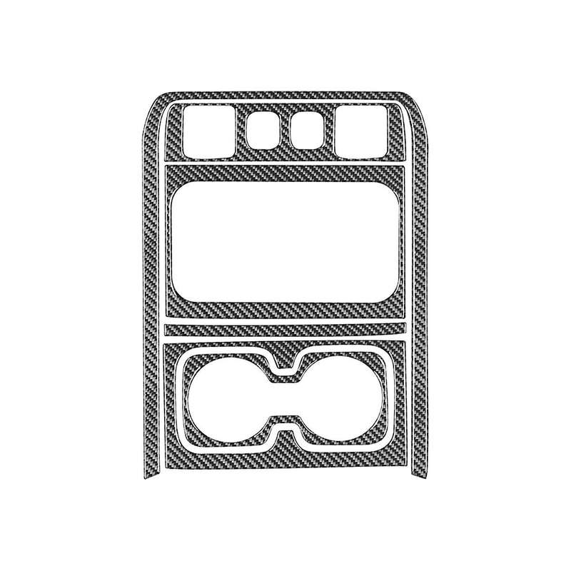 Carbon Fiber for Sirrra 1500 2014-2018 Center Console Storage Box Panel Cup Cover Trim Accessories