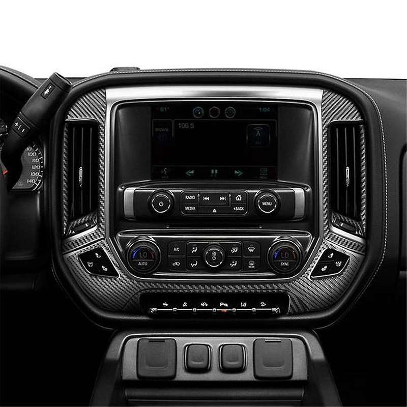 Carbon Fiber for Sirrra 1500 2014-2018 Center Console Air Vent Cover Trim Interior Accessories