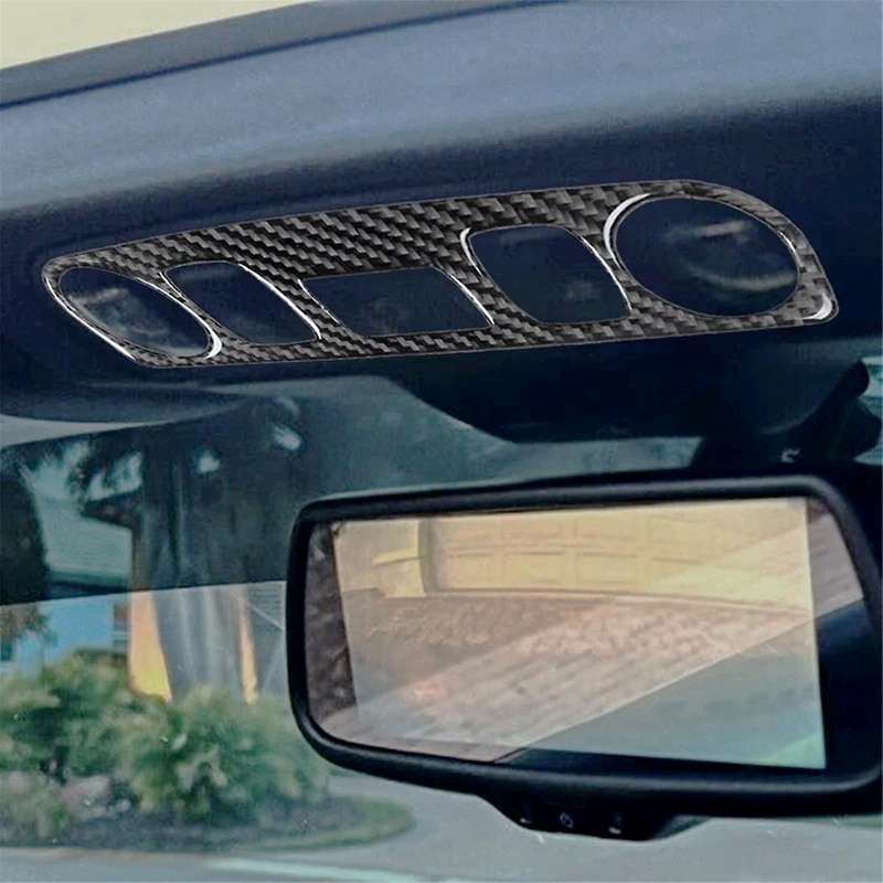 Carbon Fiber for TT 8N 2001-2006 Car Roof Reading Light Panel Cover Trim Decals Sticker Interior Acc
