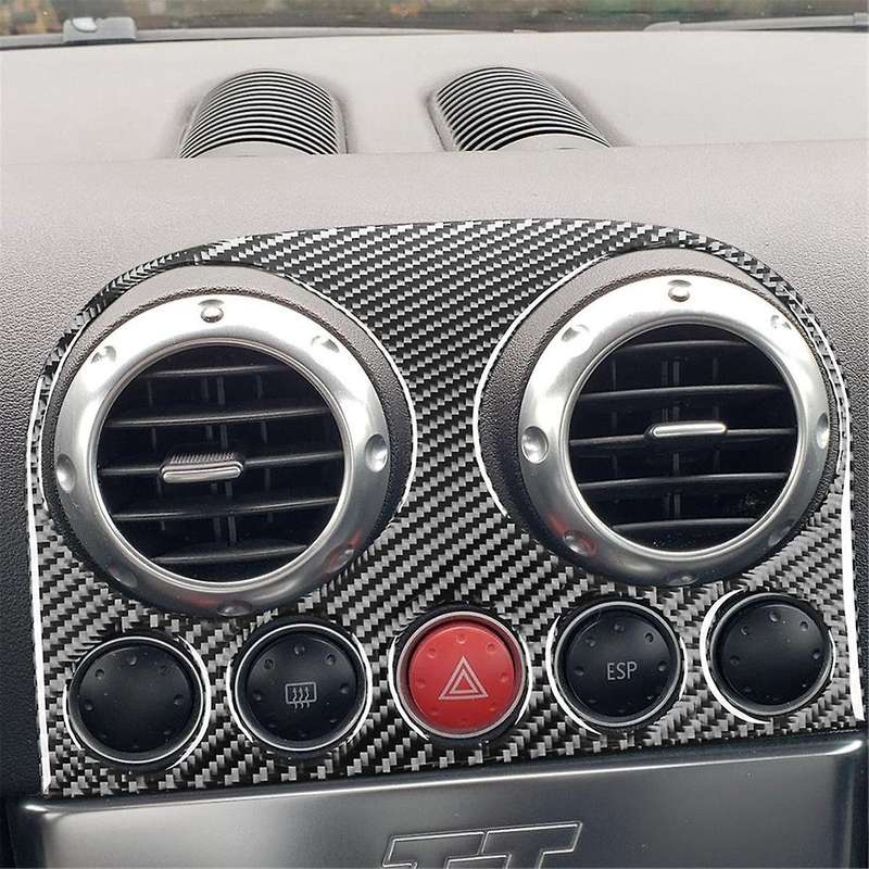 Carbon Fiber for TT 8N 2001-2006 Central Control Air Vent Cover Trim Decals Sticker Interior Accesso