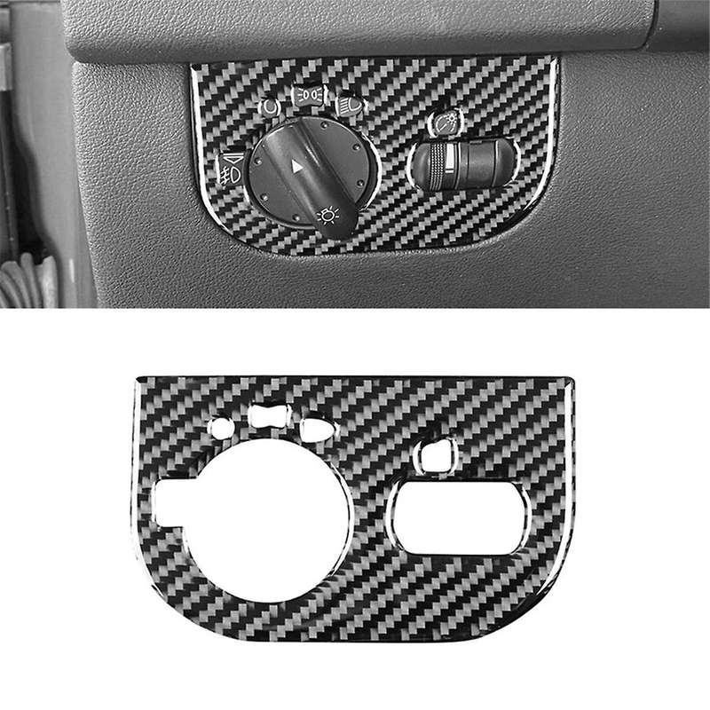 Carbon Fiber for TT 8N 2001-2006 Headlight Switch Frame Cover Trim Decals Sticker Interior Accessor