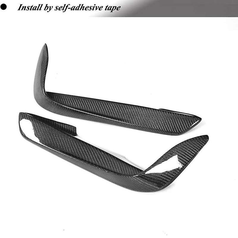 Carbon Fiber Front Bumper Canards Splitters Fog Lamp Cover Trim for  3 Series F30 F35 318I 320I 2012