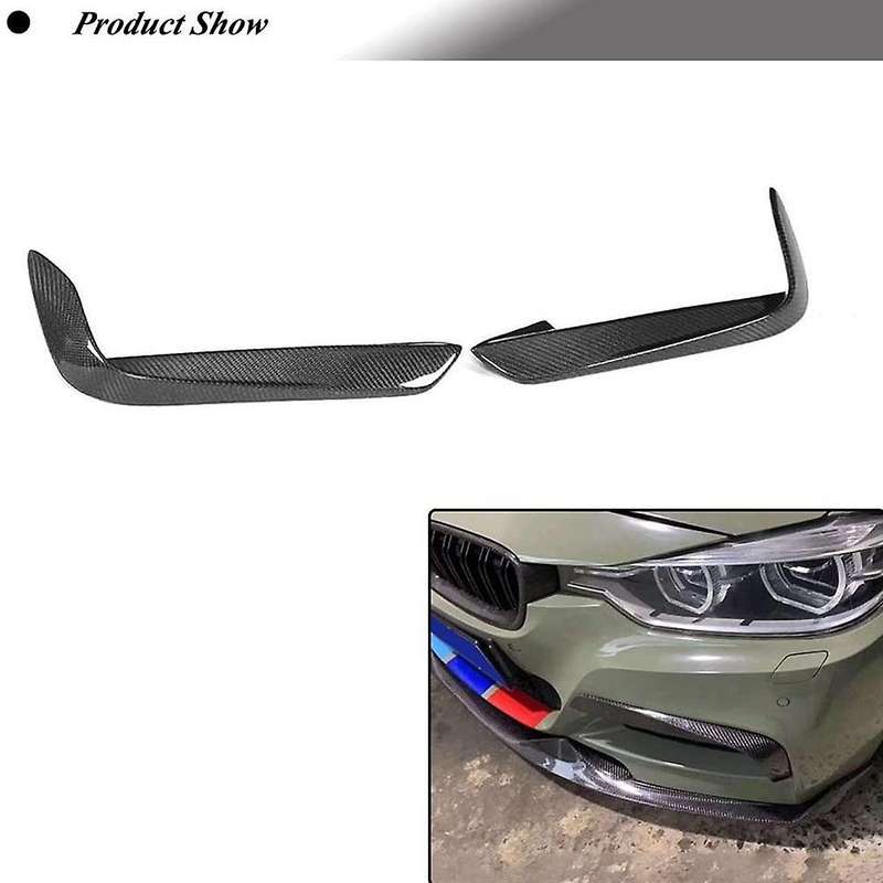 Carbon Fiber Front Bumper Canards Splitters Fog Lamp Cover Trim for  3 Series F30 F35 318I 320I 2012