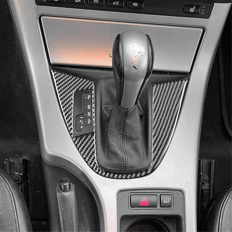 Carbon Fiber for X5 E53 2000-2006 LHD Car Gear Shift Panel Trim Cover Interior Accessories