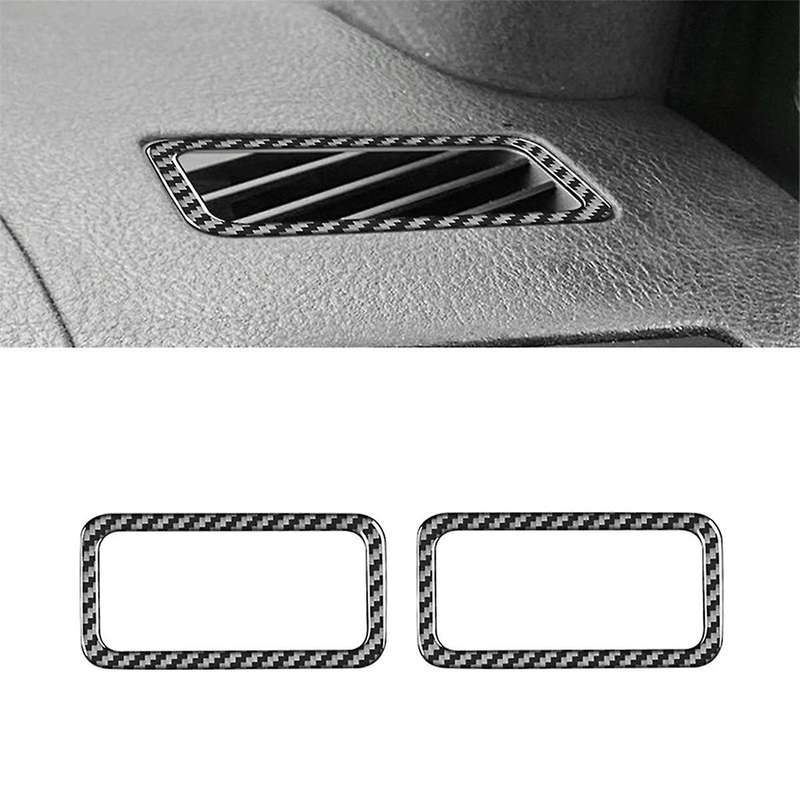 Carbon Fiber for X5 E53 2000-2006 Dashboard Side Air Vent Outlet Cover Trim Interior Accessories