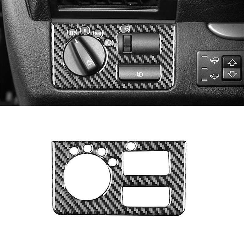 Carbon Fiber for X5 E53 2000-2006 LHD Car Headlight Switch Panel Cover Trim Interior Accessories