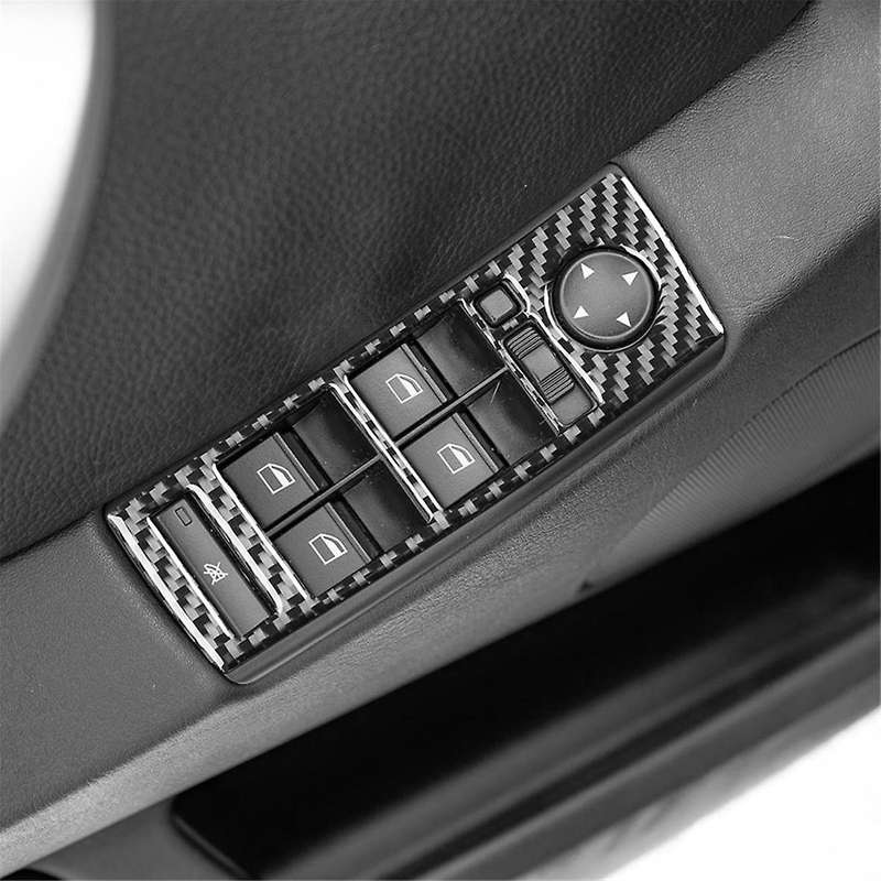 Carbon Fiber for X5 E53 2000-2006 LHD Car Lift Switch Frame Cover Trim Interior Accessories