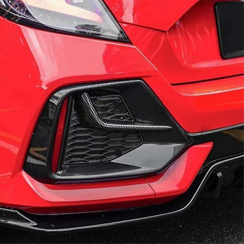 Carbon Fiber Front & Rear Fog Light Trims for Hatchback 2020 2021