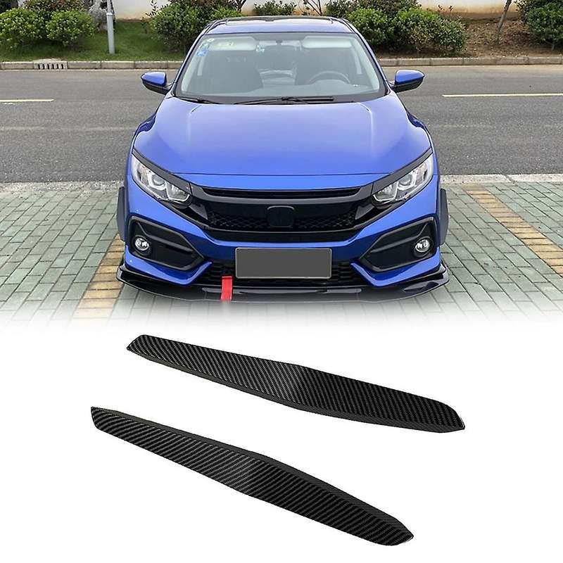 Carbon Fiber Front Bumper Lip Splitter Fin Air Knife Auto Body Kit Car Spoiler for FK8 Si Type-R 201