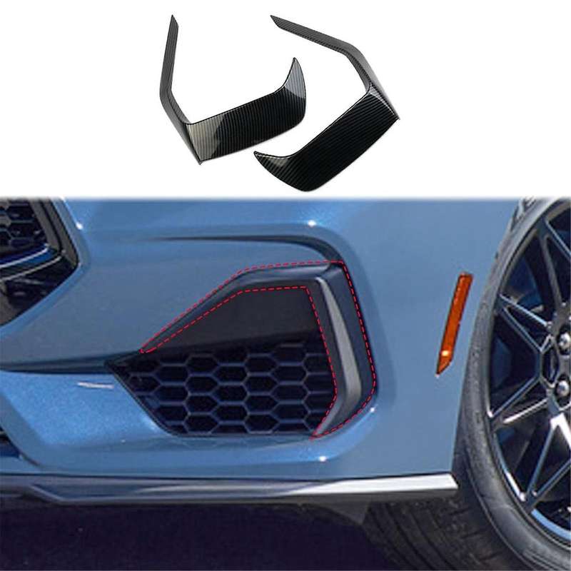 Carbon Fiber Front Bumper Grille Cover Trim Accessories for 2024 GT/GT Premium