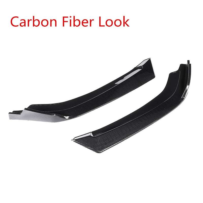 Carbon Fiber Front Bumper Lip Angle Diffuser Splitter Spoiler Scratch Protector for Sedan 4Dr 2016-2