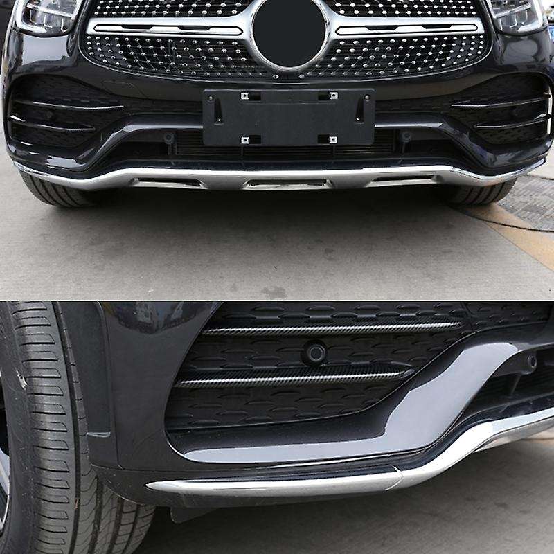 Carbon Fiber Front Bumper Fog Light Trim Spoiler for GLC Coupe 2020 2021