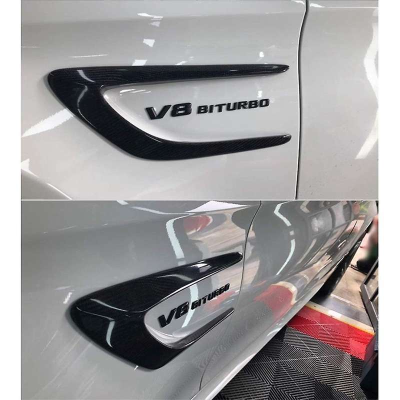 Carbon Fiber Front Bumper Lip Splitter Side Air Trim Cover for C Class W205 C63 Coupe&Sedan 2015-201