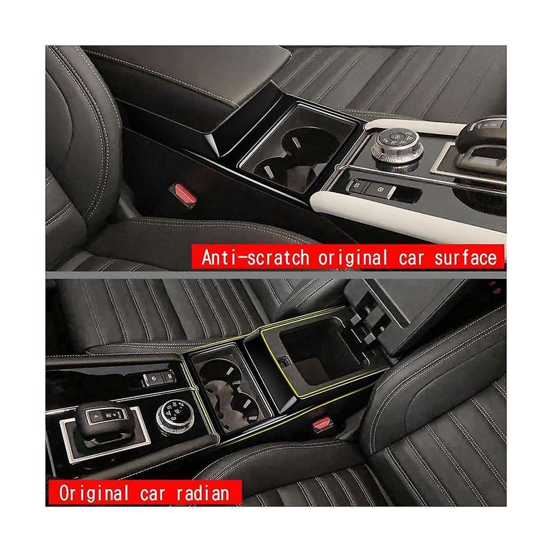 Carbon Fiber Front Console Armrest with Water Cup Holder Left/right Rudder Universal for 2022-2023