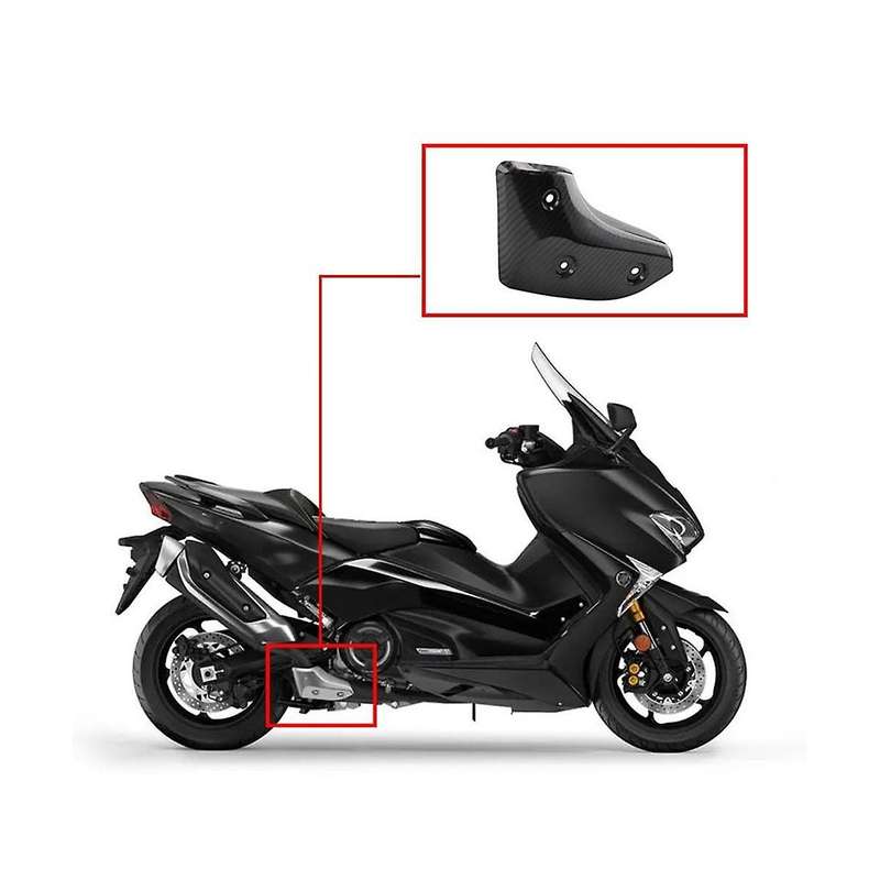 Carbon Fiber Front Exhaust Pipe Guard Protector Decorative Cover for T-max 560 530 Tmax560 Tmax530