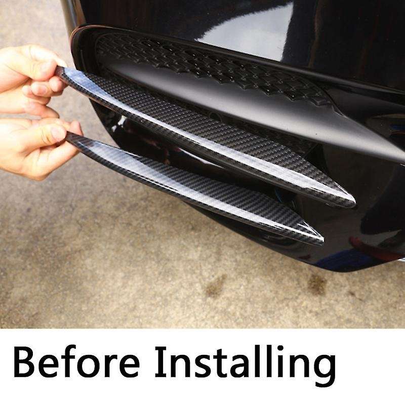 Carbon Fiber Front Bumper Lip Splitter Spoiler Fog Lights Trim Sticker for E Class W213 E200 E300 E4